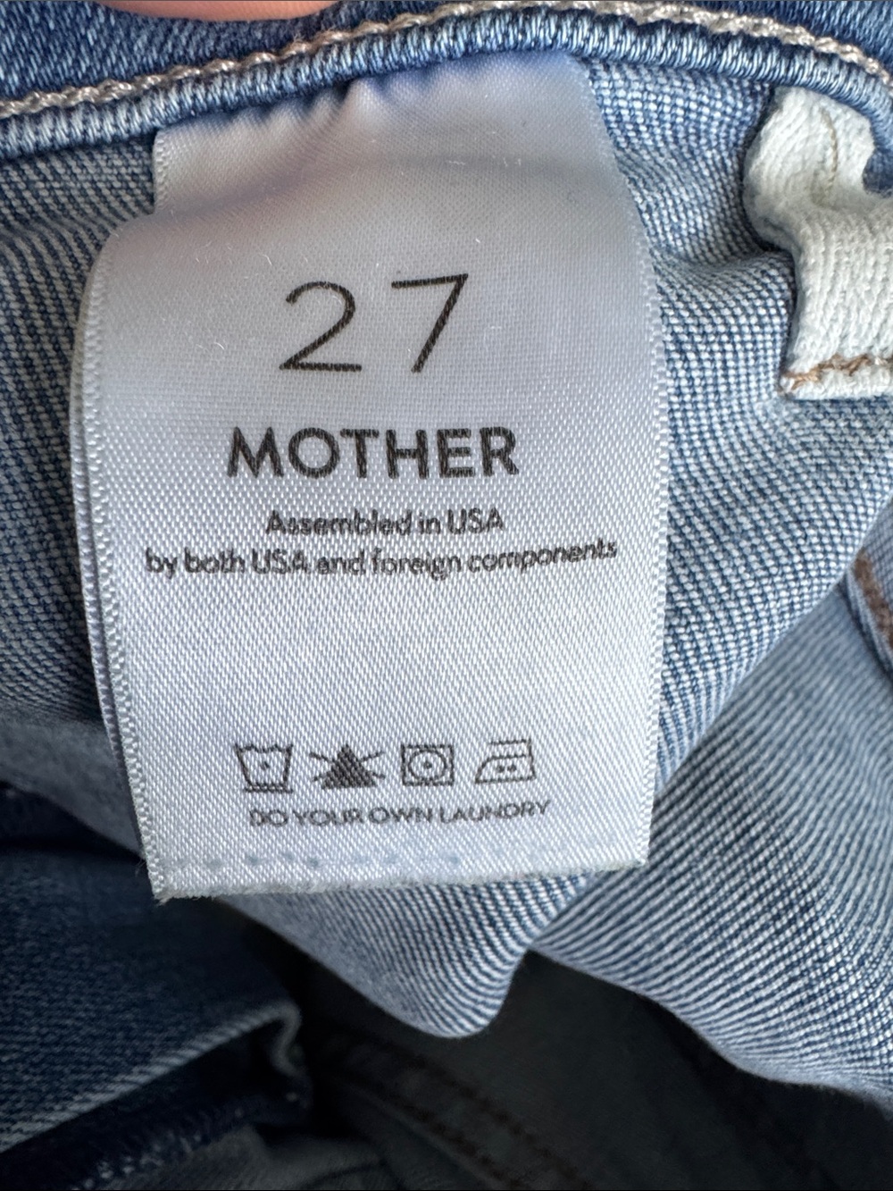 MOTHER Blue Ankle Cropped Denim Jeans - Picture 3 of 4